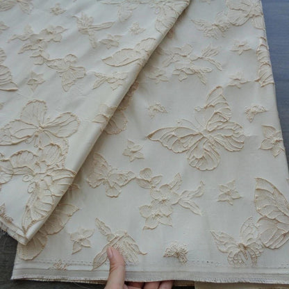 Gold Embroidered Jacquard Fabric: 57"W Luxury Upholstery, Costume, & Decor
