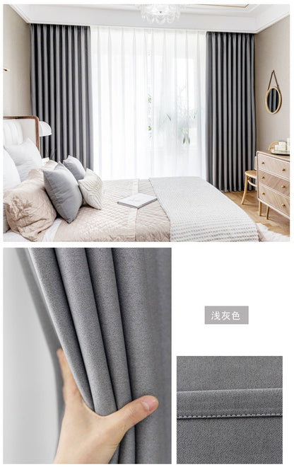 Blackout Curtain Fabric: Double-Sided Cotton Linen, Sunshade Insulation