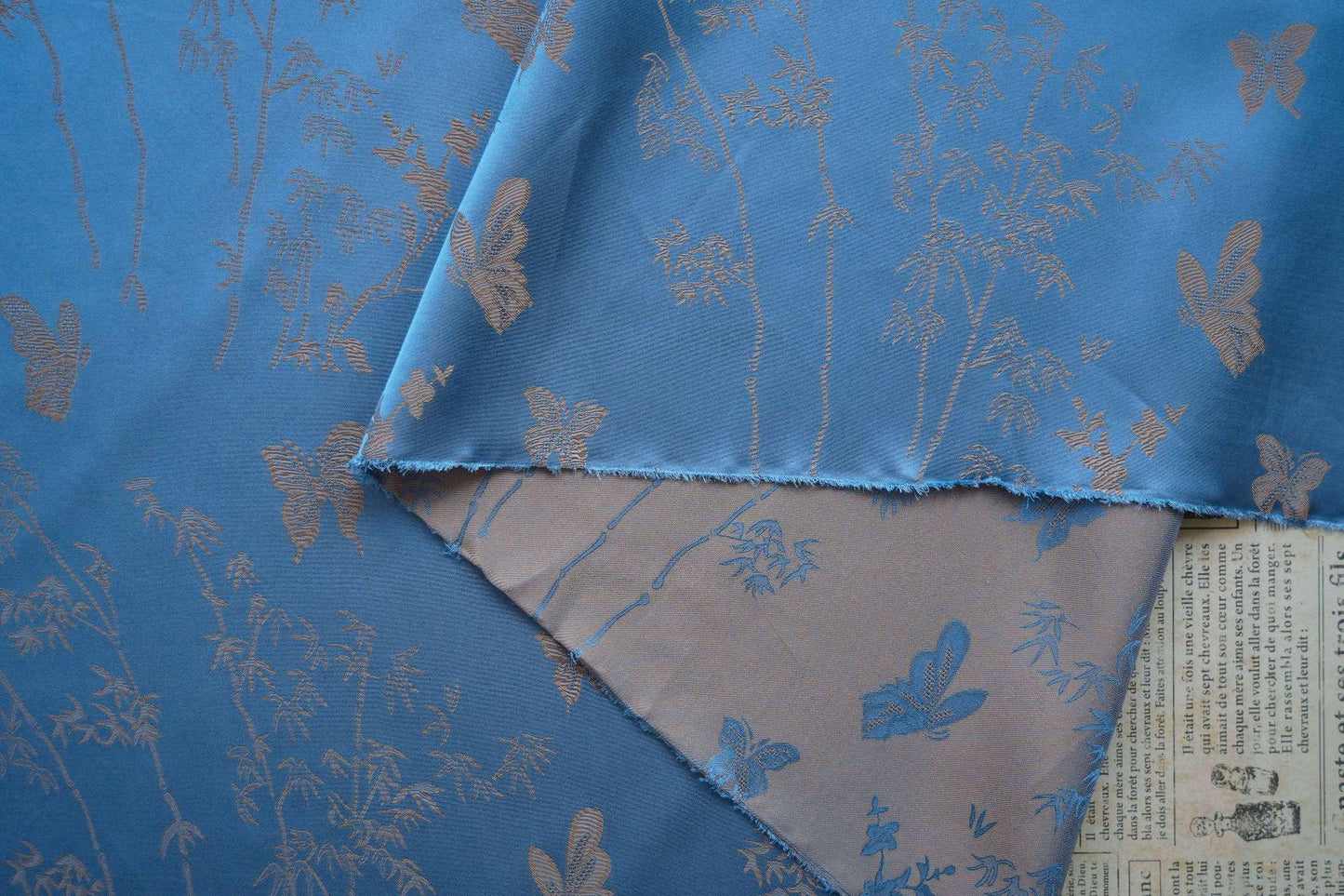 Tissu satiné de soie couleur sarcelle : 150 cm de large – Ameublement, costumes, rideaux