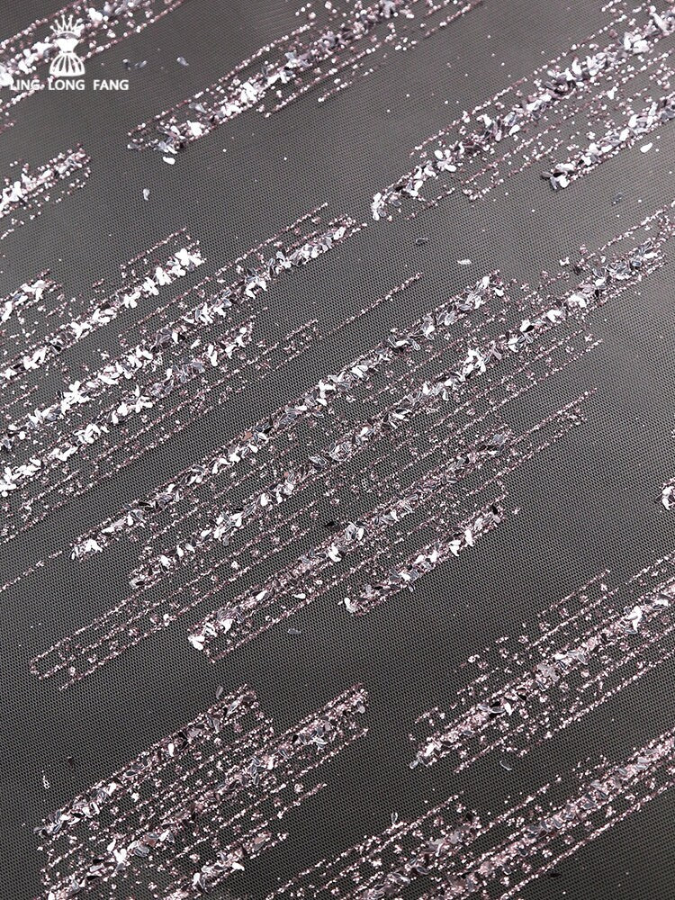 Metallic Foil Mesh Fabric, Ethnic Style, Costume, Decor - 60"