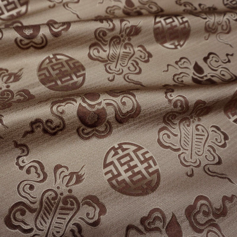 Brocade Fabric: Eight Immortals Design, Mongolian Style (29.5" Wide)