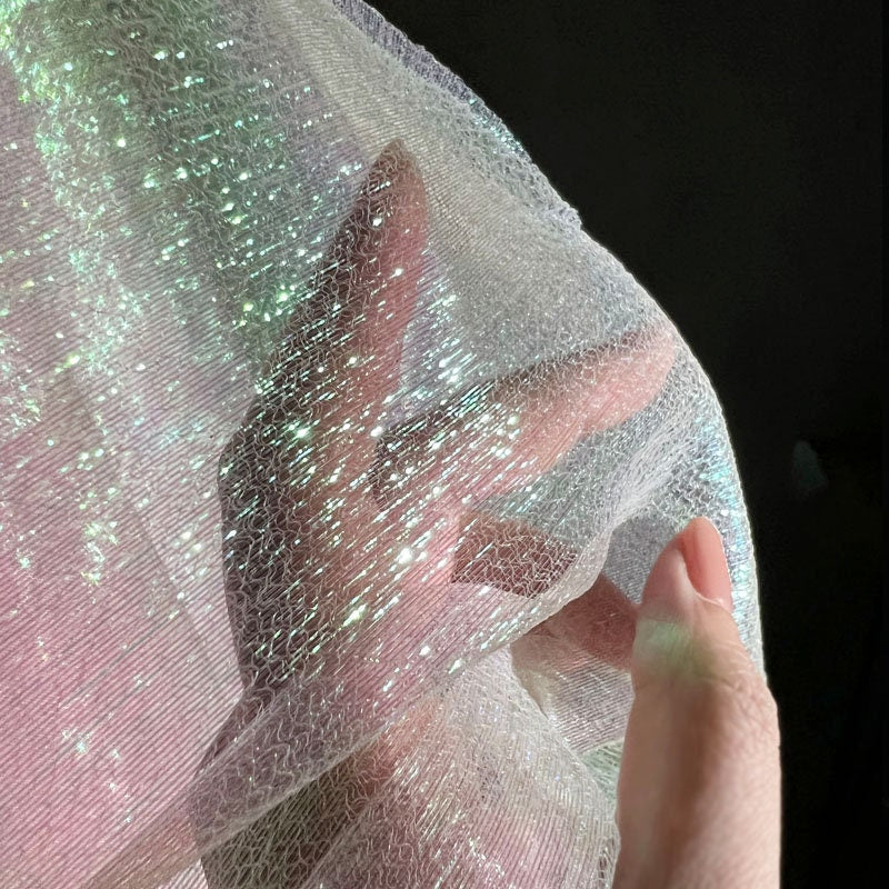 Iridescent Organza Fabric: Two-Tone Symphony Polyester, 41" Wide