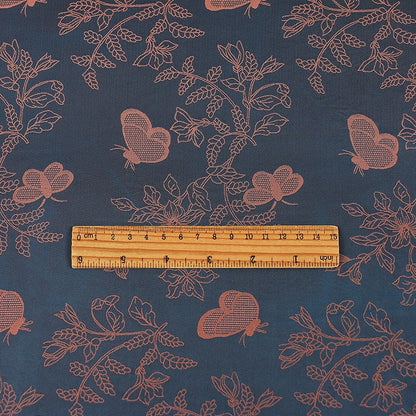 Floral Tea Silk Satin Fabric - 59"W Digital Print