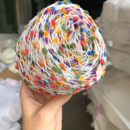 Handcrafted Candy-Colored Ping Pong Yarn: DIY Mixed Thread Wool Balls
