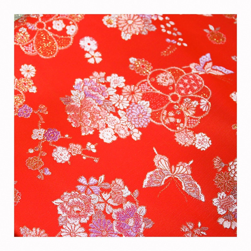 Butterfly Brocade Fabric: 57���W Silk Rayon Jacquard