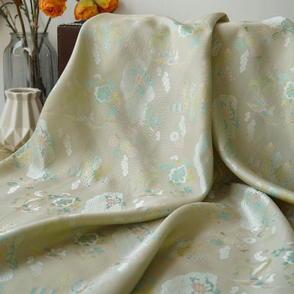 Japanese Brocade Fabric: Silky Upholstery, Costume, Decor - 55"W