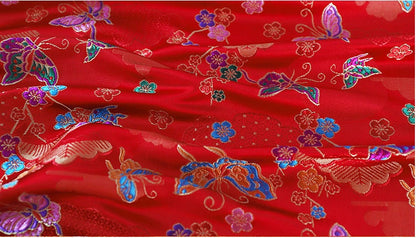 Butterfly Jacquard Brocade Fabric: Traditional Rayon Sewing Material