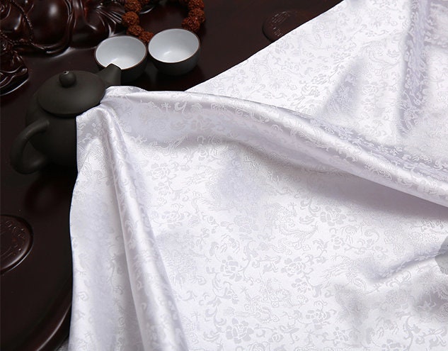 Dragon Jacquard Satin Fabric: 47" Wide Chinese Cosplay Costume Material