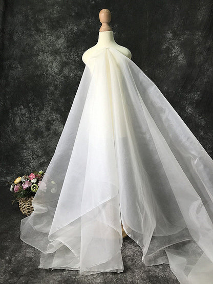 Dyeable 100% Silk Organza Fabric: 6 Momme, 45" Wide