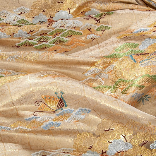 Nishijin Weaving Fabric: Japanese Butterfly Pattern, Upholstery & Costume Fabric
