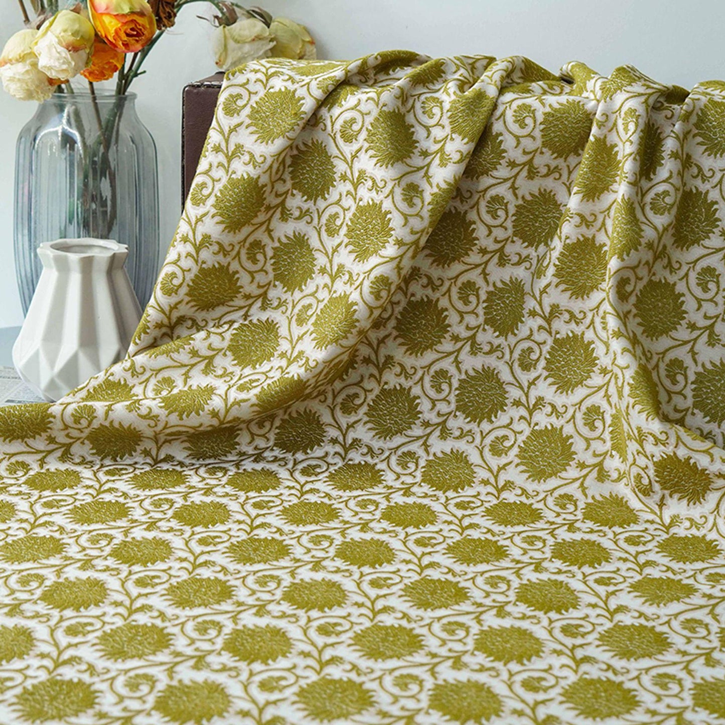 Tissu brocart jacquard gaufré : Tissu pour qipao cheongsam - 140 cm de large