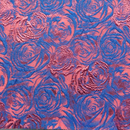 Green Rose Jacquard Fabric: Colorwoven Dress Material - 58"