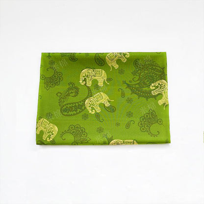 Elephant Print Cotton Fabric: Ethnic Style Sewing Material, 56" Wide