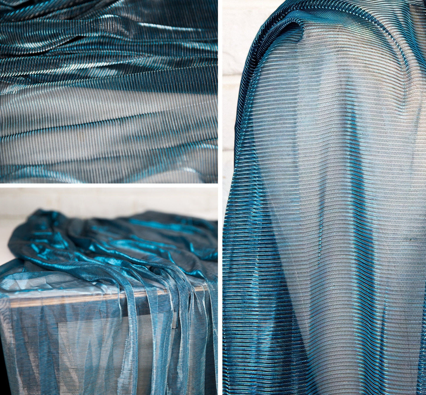 Gradient Hollow Mesh Fabric, Laser Illusion Polyester, Costume, Decor
