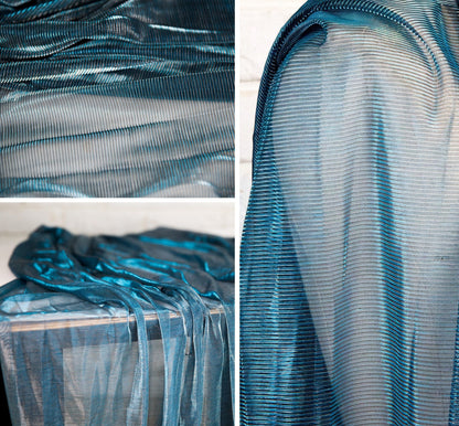 Gradient Hollow Mesh Fabric, Laser Illusion Polyester, Costume, Decor