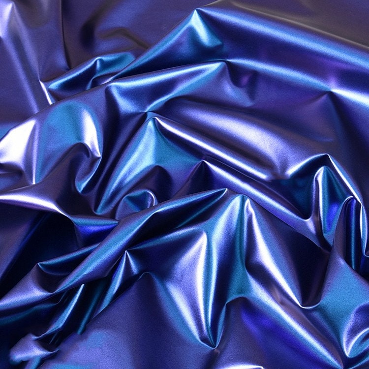 Space Silver PU Leather Fabric: Shiny Metallic Designer Material, 59" Wide