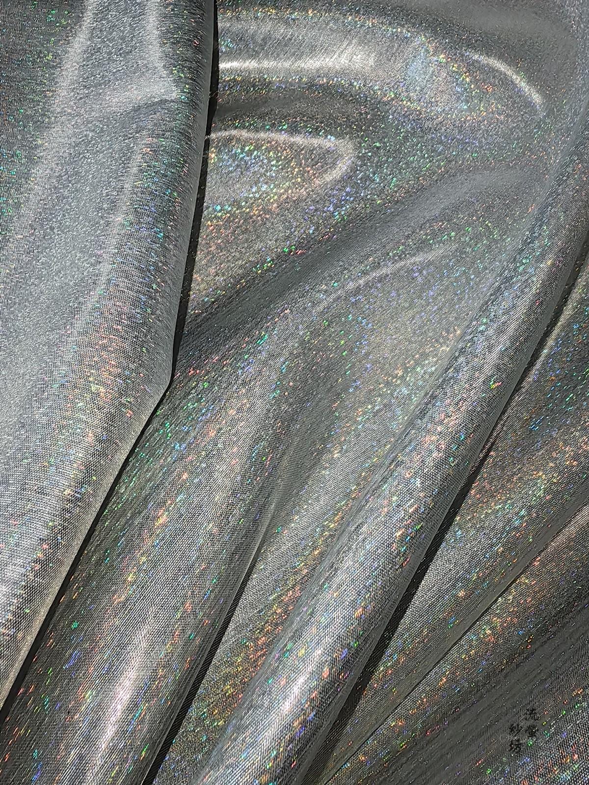 Tissu organza scintillant Space Galaxy : 150 cm de large, matériau de couture pour créateur
