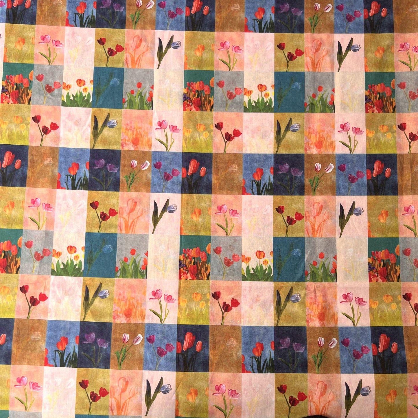 Floral Cotton Fabric: 1940s Style Print, 58" Wide, Quilting Sewing