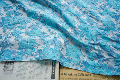 Gold Thread Jacquard Fabric: 3D Oil Painting Texture, Upholstery & Dress Sewing, 55" Wide