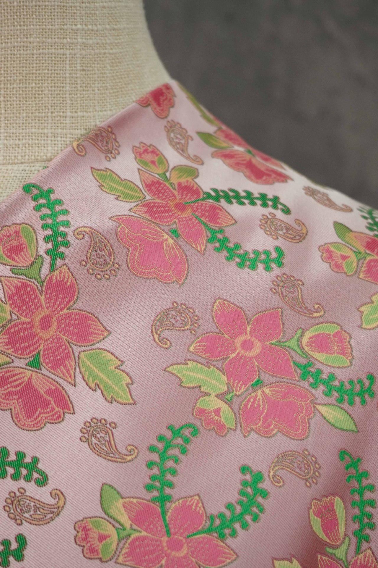 Peach Reverse Jacquard Fabric: 3D Upholstery, Costume, Decor - 66"W