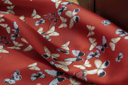 Gold Thread Butterfly Jacquard Fabric: Chinese Painting Style, 59" Wide