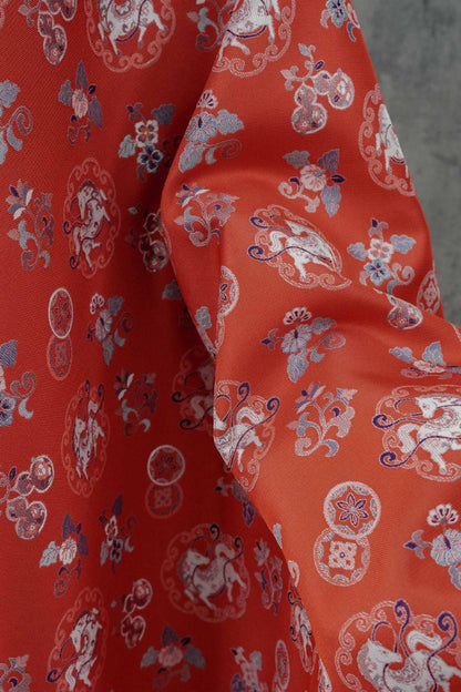 Auspicious Floral Brocade Fabric - Chinese Qipao Cheongsam Material