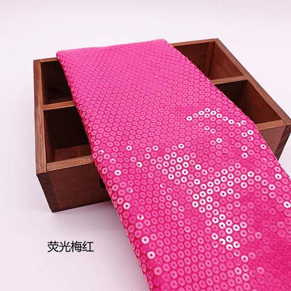 Iridescent Sequin Fabric: 3D Embroidery, 50" Wide, Gown & Costume DIY