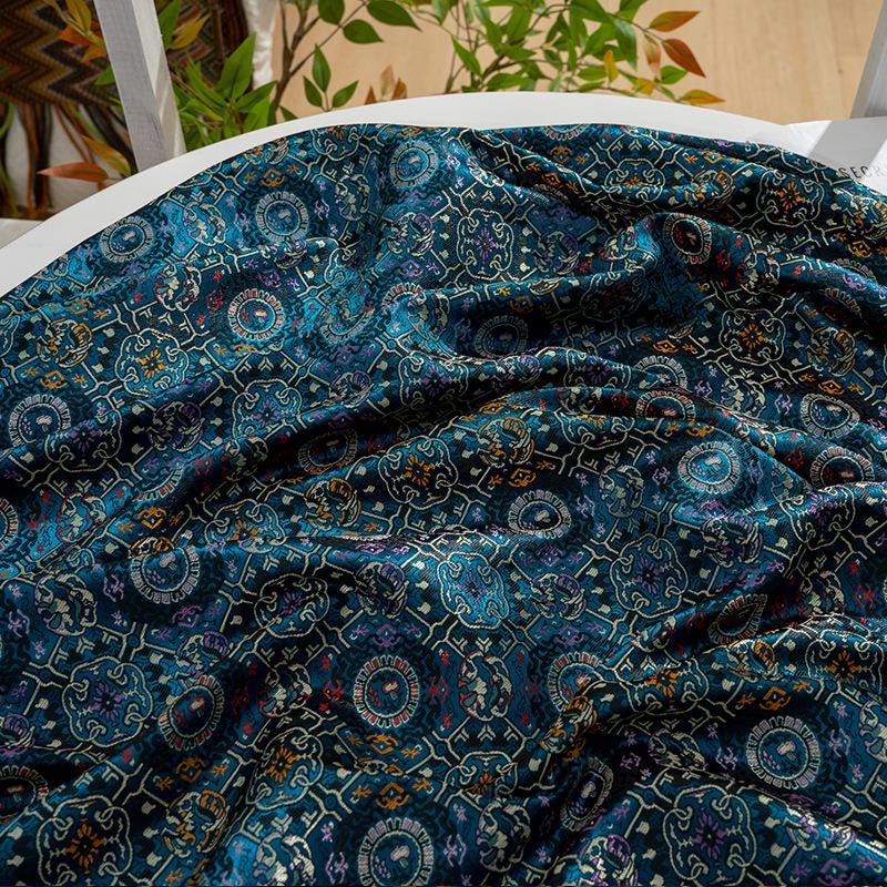 Tissu de brocart de soie Song Dunhuang : Matière pour robe tibétaine Cheongsam
