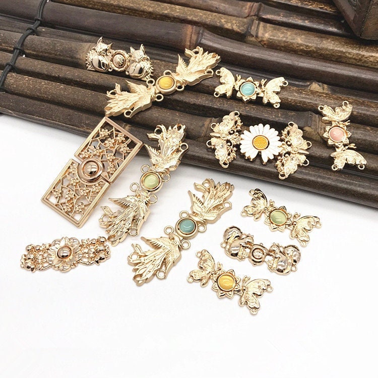 Metal Cheongsam Buttons: Chinese Knot Closures, Sewing Fasteners
