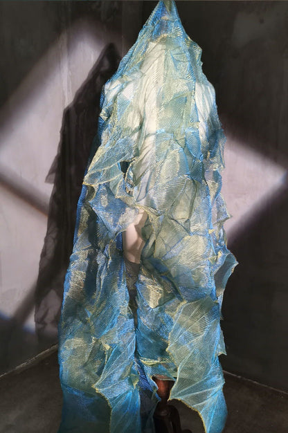 Pleated Crepe Fabric: 57"W Designer Material