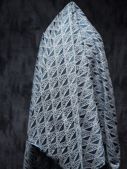 Jacquard Denim Fabric: Linear Crown Pattern, Upholstery & Sewing (57")