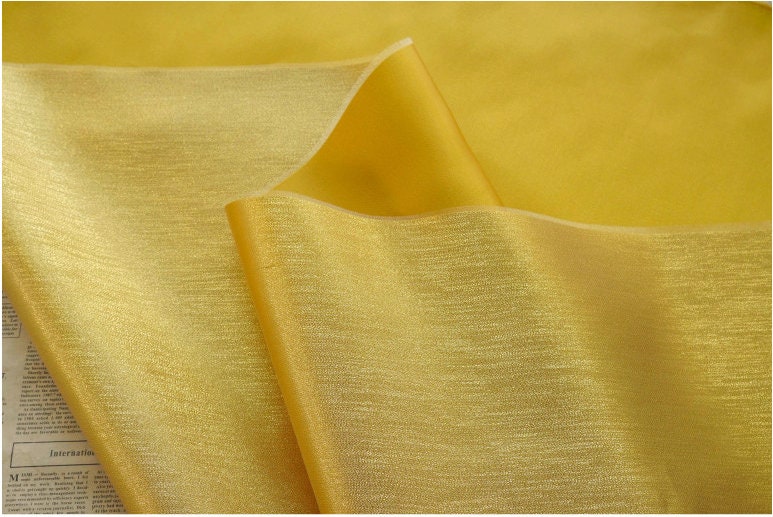 Gold Brocade Fabric: 59"W Japanese Nishijin Woven Rayon