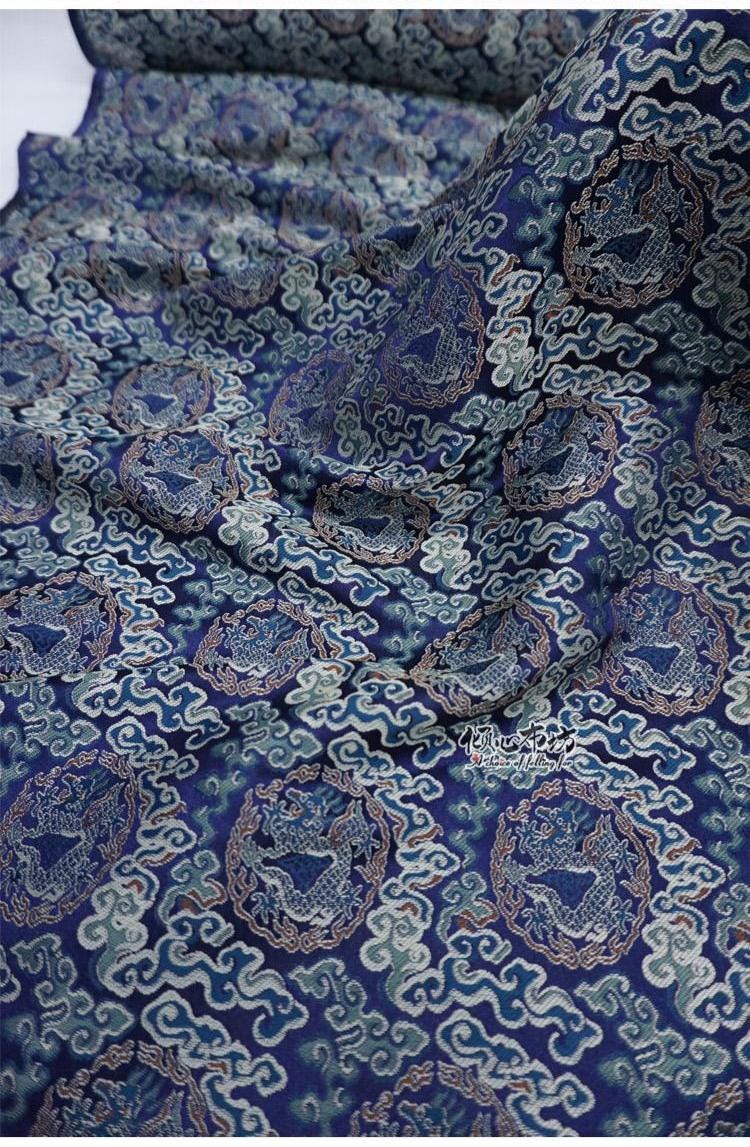 Dragon Cloud Jacquard Brocade Fabric ��� Rayon Blend" Wide