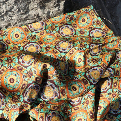 Tissu en lin Dunhuang Fresco : ameublement et couture de style asiatique, 140 cm de large