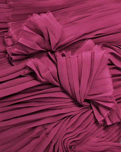 Tissu mousseline plissé : texture crêpe pressée à la main, 150 cm de large
