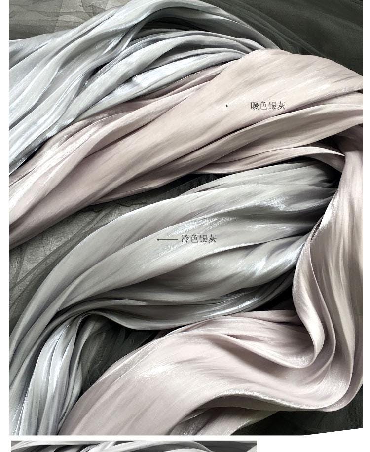 Tissu organza nacré : tissu soyeux pour robes de créateurs, largeur 150 cm (au mètre)