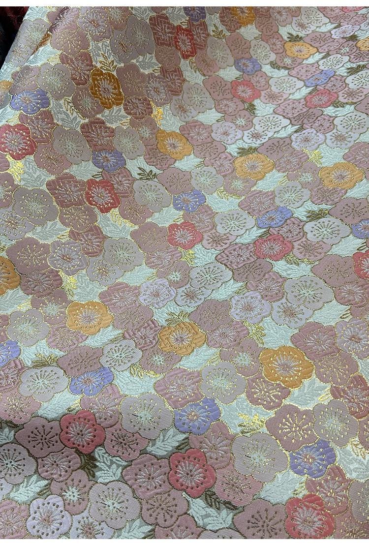 Cherry Blossom Jacquard Brocade Fabric: 59" Wide Kimono Sewing