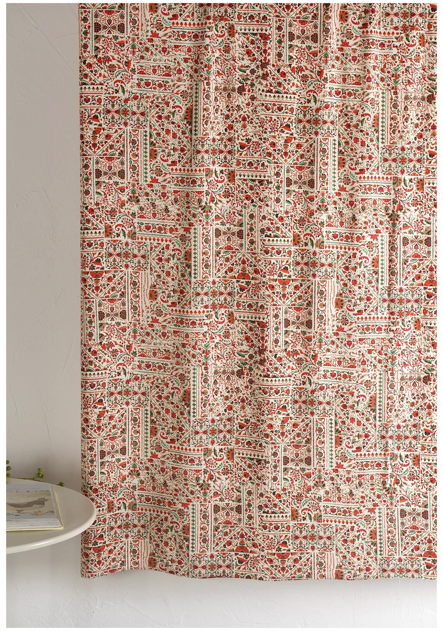 Tissu satin de coton à motif Dunhuang : largeur 140 cm, pour costumes et décoration