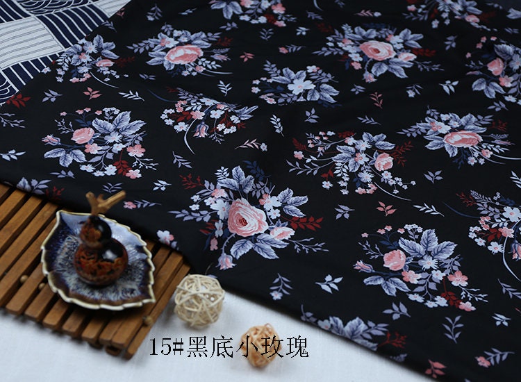 Floral Print Chiffon Fabric: Soft Polyester Satin, 59" Wide