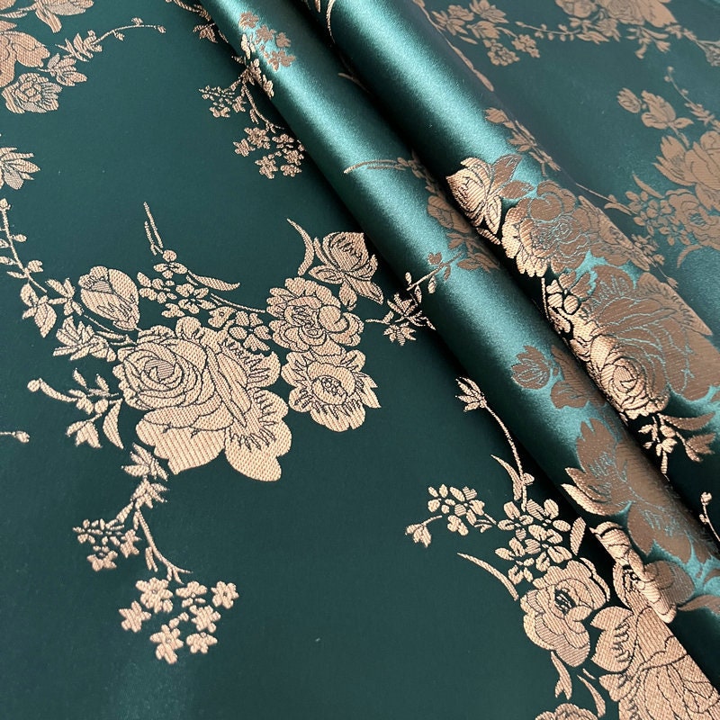 Nishijin Japanese Floral Brocade Fabric: High-Precision Rayon Sewing