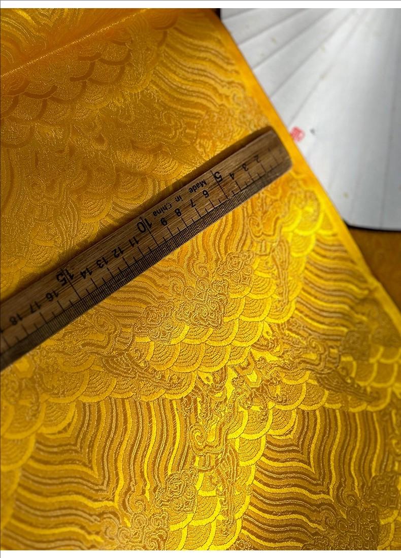 Gold Metallic Brocade Fabric: 59" Wide Silk Rayon Blend