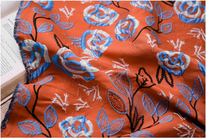 Jacquard Upholstery Fabric: 3D Texture Floral Decor, Costume Sewing (55" W)