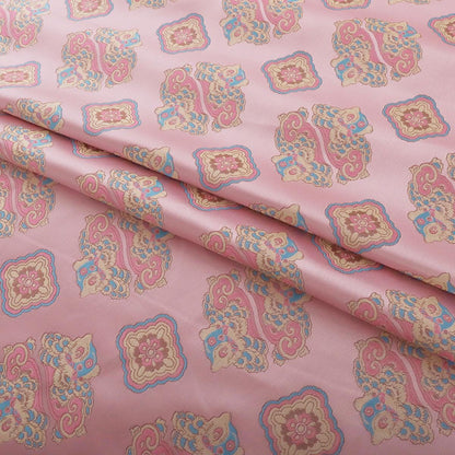 Mongolian Bada Pattern Rayon Fabric: 58"W Tibetan Style