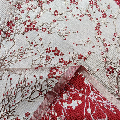 Gold Thread Jacquard Fabric: 3D Summer Leaves Upholstery, Prom Dress Sewing Fabric