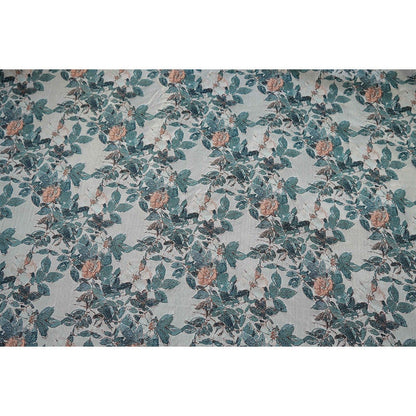 Tissu jacquard lurex à motif floral : revêtement tissé en relief 3D, 165 cm de large