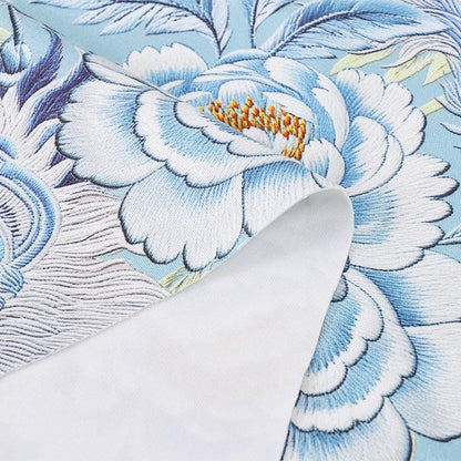 Floral Faux Suede Fabric: 59" Wide Polyester Upholstery