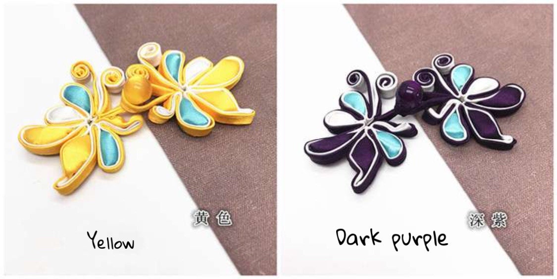 Handmade Butterfly Sewing Frog Closures: Satin Cheongsam Buttons
