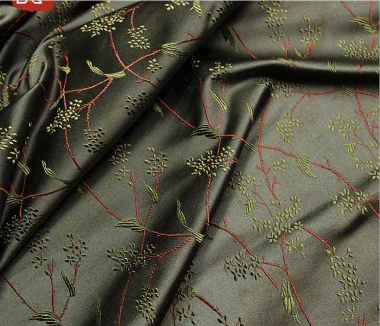 Floral Brocade Fabric: 29.5"W Rayon Cheongsam Qipao Material