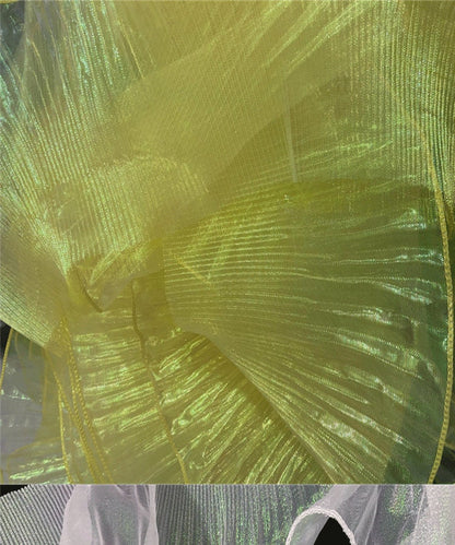 Two-Toned Ruffle Organza Fabric: 3D Folds, 15cm Wide