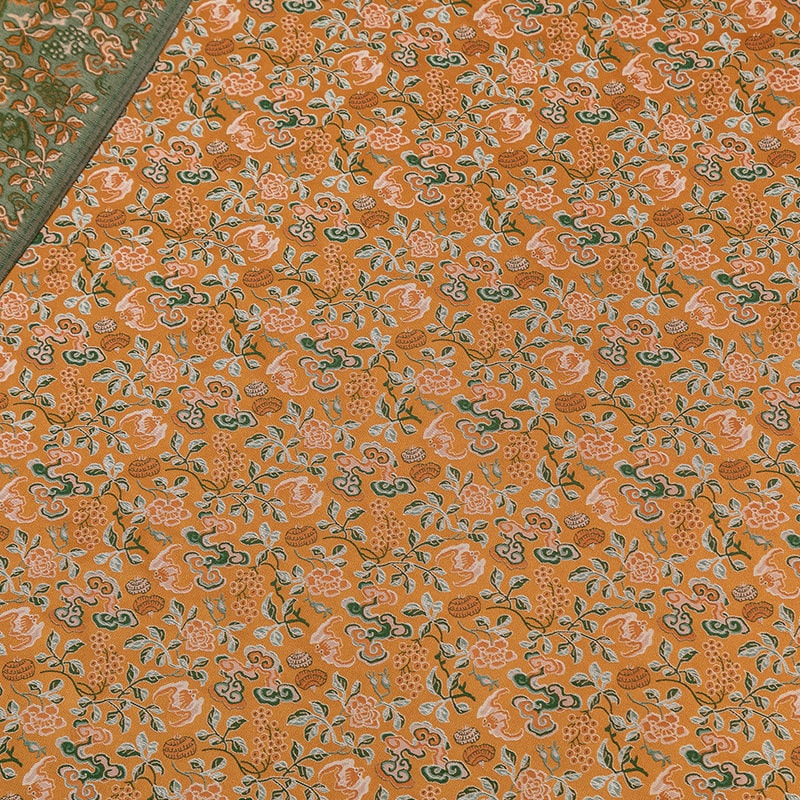 Mongolian Brocade Fabric: Eight Immortals Damask, 59" Wide